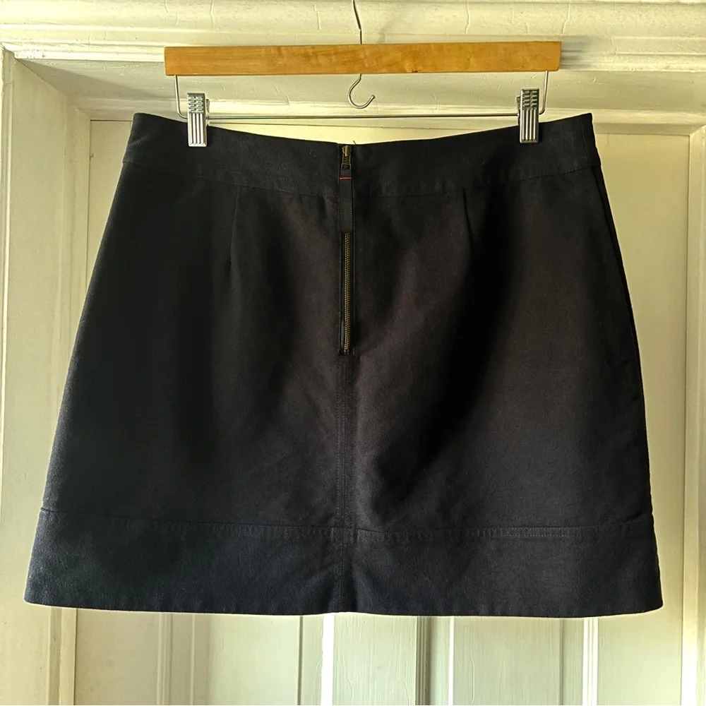 Boden Dorchester Patch Pocket Stretch Cotton Mini Skirt Navy Size 10P